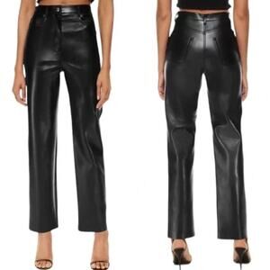 Aritzia Wilfred Vegan Leather High Rise Straight Pants Size 4